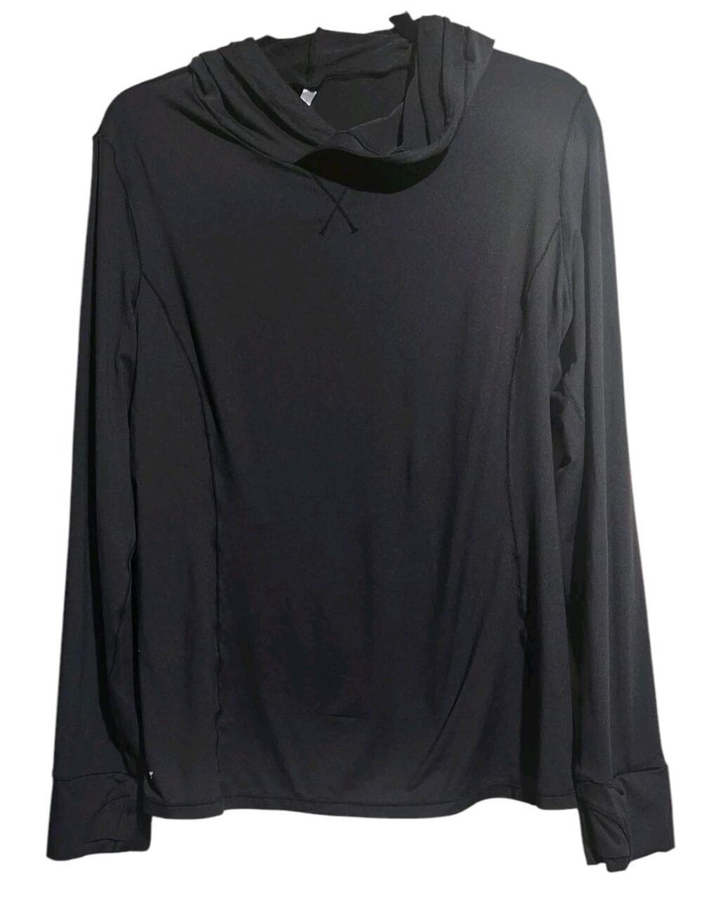 Fabletics Woman's Phoenix Run Hoodie Black Zip Pocket XL Running Activewear Gym